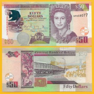 Belize 50 Dollars P - 70 2016 Unc Banknote