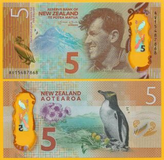 Zealand 5 Dollars P - 191 2015 Unc Polymer Banknote