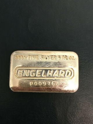 5 Oz Engelhard P - Series Pressed 999 Silver Bar