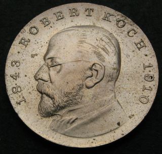 Germany (ddr) 5 Mark 1968 - Copper/nickel - Birth Of Robert Koch - 3553