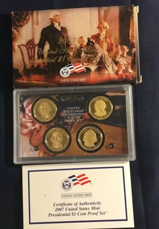 2007 U S Presidential $1 Coin Proof Set &