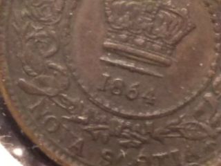 1864 Canada NOVA SCOTIA Half Cent coin 2
