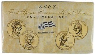 2007 U.  S.  First Spouse Bronze Medal Set - First Set In The Series