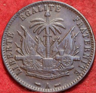 1886a Haiti 1 Cent Foreign Coin
