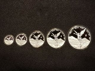 2014 Mexico 5 - Coin Silver Libertad Proof Set - Key Date - 1/20 1/10 1/4 1/2 1 Oz