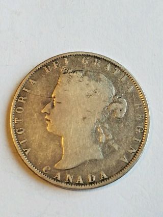 1872 H Canada 50 Cents Half Dollar World Foreign Silver Coin