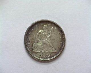 1875 - S Seated Liberty Silver 20 Cents Choice Uncirculated Tone