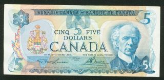 1979 Bank Of Canada $5 Five Dollars Banknote Lawson/bouey