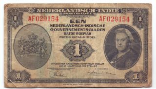 Netherlands Indies 1 Gulden 1943,  P - 111