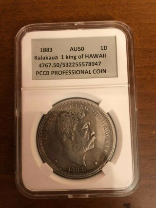 Coin 1 Dollars 1883 Year Kalakaua 1 King Of Hawaii