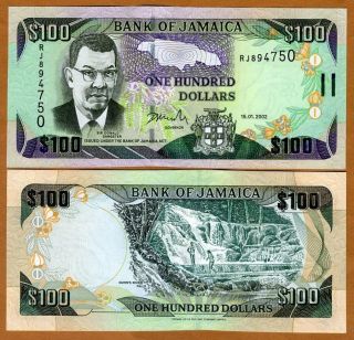 Jamaica,  $100,  2002,  P - 80 (80b),  Unc