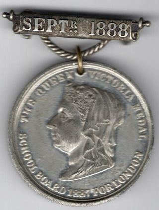 1888 British Queen Victoria Medal For School Board Of London