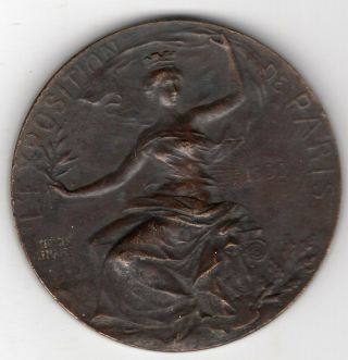 1900 French Medal For The Exposition Of Paris,  Engraved By Georges Lemaire
