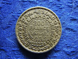 Morocco 200 Francs 1372/1953,  Km53