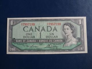 1954 Canada 1 Dollar Bank Note - Lawson/bouey - Di7957199 - Au - Unc Cond.  19 - 265