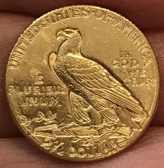 1914 D Indian Head $2.  50 Quarter Eagle Gold Coin 2