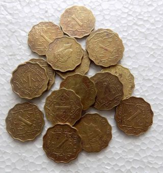 British India George Vi 16 Coins 1 Anna.  Coin - 6
