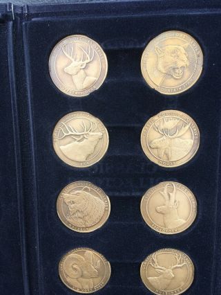 NRA National Rifle Collectors Series Wildlife Complete Set Of 8 Bronze Coins 3