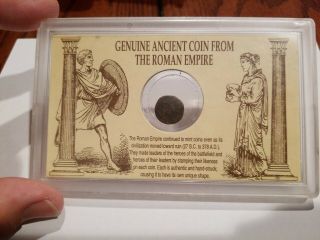 27 B.  C.  To 300 A.  D.  Encased Ancient Coin From The Roman Empire
