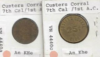 Us Military Token Set For Vietnam War=clusters Corral Club - - Vn4440a - C - N 19