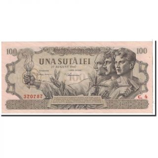 [ 120756] Romania,  100 Lei,  1947,  1947 - 08 - 27,  Km:65,  Unc (63)
