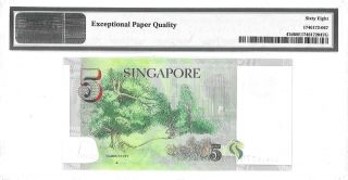 SINGAPORE $5 DOLLARS ND 2013 MONETARY AUTHORITY PICK 47 d GEM UNC VALUE $680 2