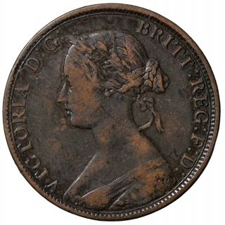 1864 Canada Brunswick One 1 Cent Queen Victoria British Km 6