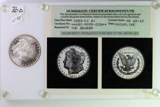 1883 Cc Ms Morgan Dollar Certified By Nci
