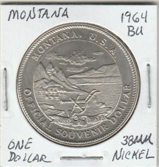 Lam (y) So Called Dollar - Montana - 1964 Bu - G/f One Dollar - 38 Mm Nickel