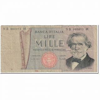 [ 604357] Banknote,  Italy,  1000 Lire,  1971,  1971 - 03 - 11,  Km:101b,  Vg (8 - 10)