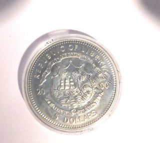 Civil War Commemorative $5 American Coin 2000 Republic of Liberia 03345 2