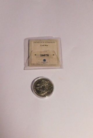 Civil War Commemorative $5 American Coin 2000 Republic of Liberia 03345 4