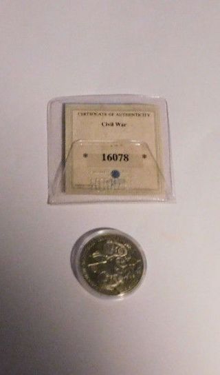 Civil War Commemorative $5 American Coin 2000 Republic of Liberia 03345 5