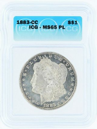 1883 - CC MORGAN SILVER DOLLAR ICG MS65 PL LISTS FOR $575 2