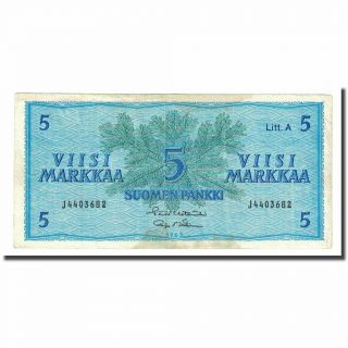 [ 170922] Banknote,  Finland,  5 Markkaa,  1963,  Km:103a,  Vf (20 - 25)