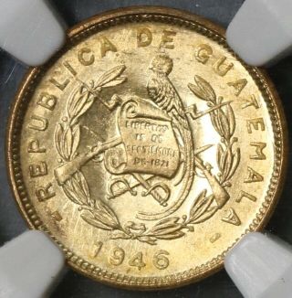 1946 NGC MS 65 Guatemala 1/2 Centavo Coin POP 4/0 (19063002C) 2
