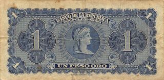 Colombia 1 Peso 7.  8.  1953 Series A Circulated Banknote A19