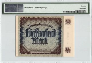 Germany,  Reichsbanknote 1922 P - 81c PMG Gem UNC 66 EPQ 5000 Mark 2