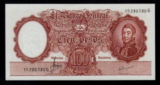 Argentina 100 Pesos (1967 - 69) G Pick 277 Unc.