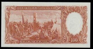 ARGENTINA 100 PESOS (1967 - 69) G PICK 277 UNC. 2