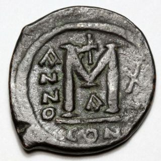 Byzantine Coin Ae Follis Justin Ii Constantinople 565 - 578 Ad Year 10