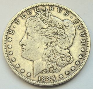 Usa United States One Dollar 1884 Morgan Silver Coin