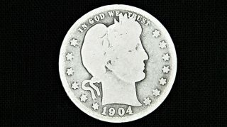 1904 O Barber Quarter - 90 Silver Old Us Coin,  Average Circulation
