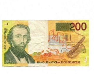 Bank Of Belguim 200 Francs 1995 Vg