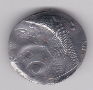 Egypt 2010 50 Piastres Silver Coin Flaws Error Coin