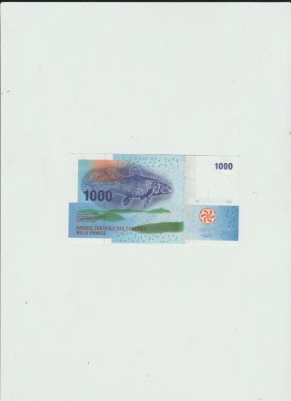 Comores 1,  000 Francs Au/unc