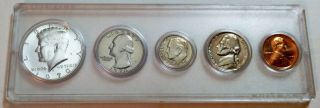 1970 United States 5 Coin Proof Set In Whitman Plastic Case