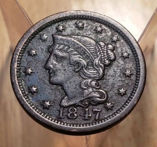 1847 Braided Hair Large Cent - - Great For Completing Your Coin Album