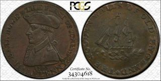 1795 Great Britain Half Penny Pcgs Au50 Hampshire Very Sought After Collectors