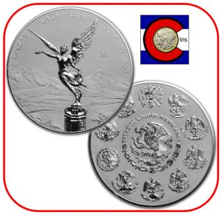 2017 Mexico 2 Oz Silver Reverse Proof Libertad Coin - 1st Year,  Only 2000 Minted